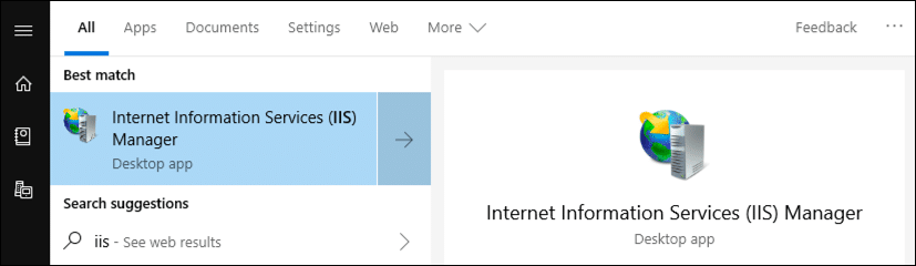 Search IIS