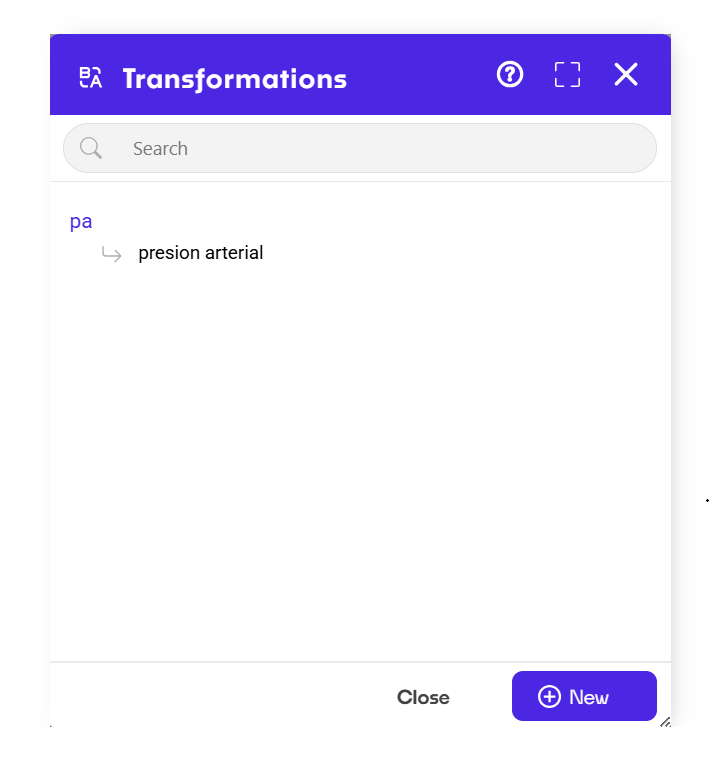 Transformations Component